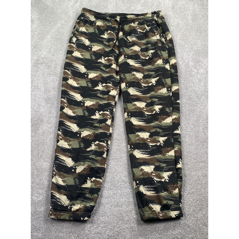 Conspiracy By Wesc Camouflage Jogger Sweatpants Women's Size XXXL 7 Green Black